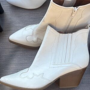 Elegant Cream Ankle Boots